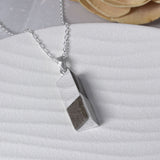Pet Ashes Pendant in Silver Prism