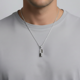 Pet Ashes Pendant in Silver Prism