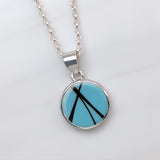 Pet Hair Pendant in Silver Circle