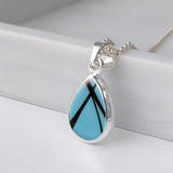 Pet Hair Tear Drop Pendant in Silver