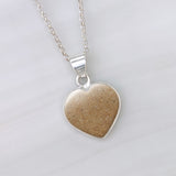 Silver Pendant · Heart with Sand or Soil