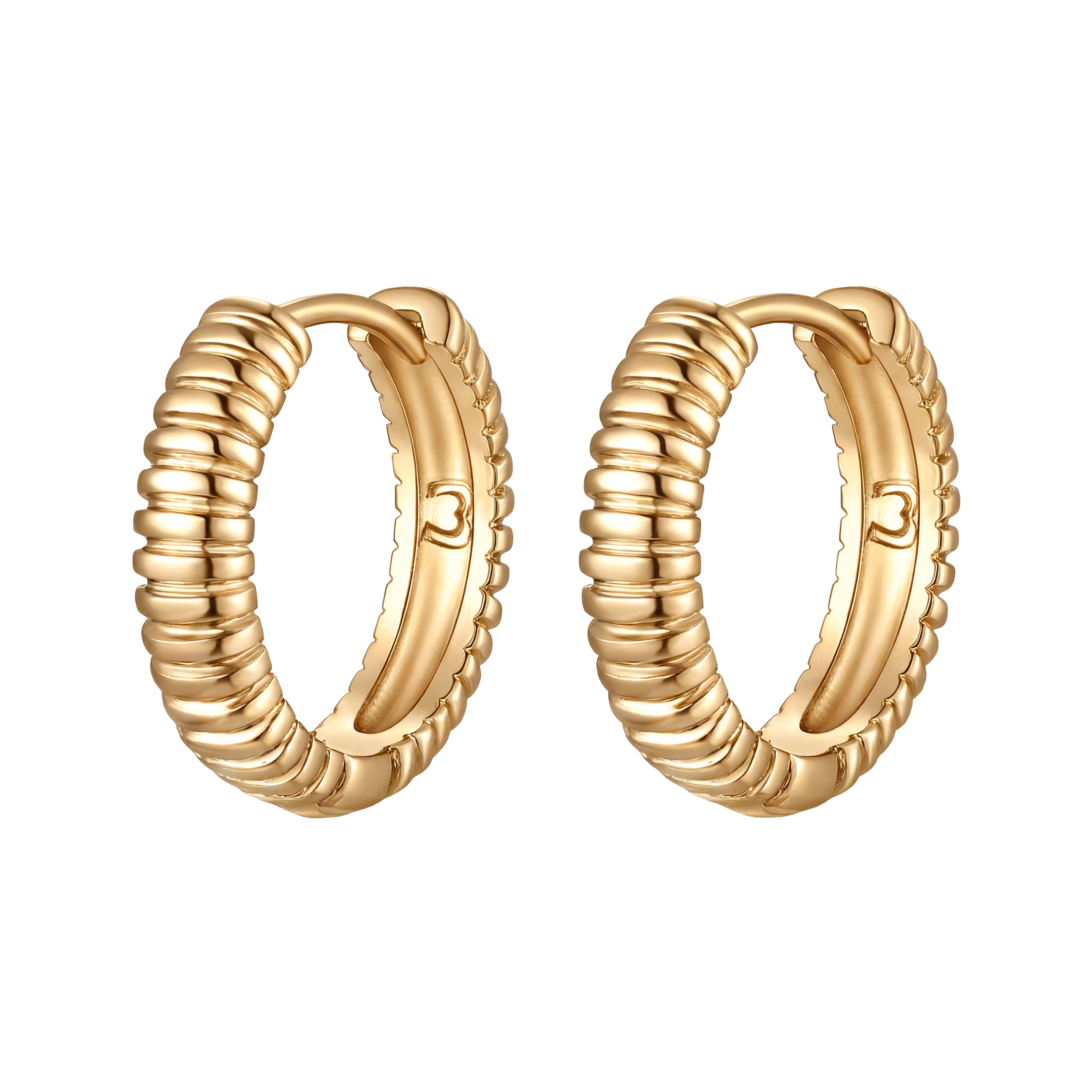 Hoop Earrings with Spring