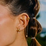 Earcuff Chain with Natural Pearl