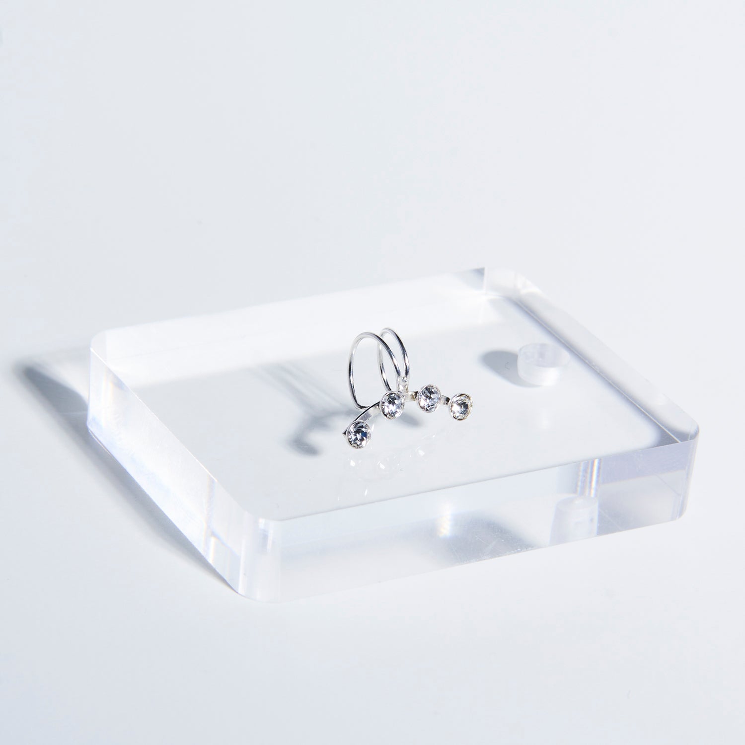 Cuff Earring with Four Zirconias