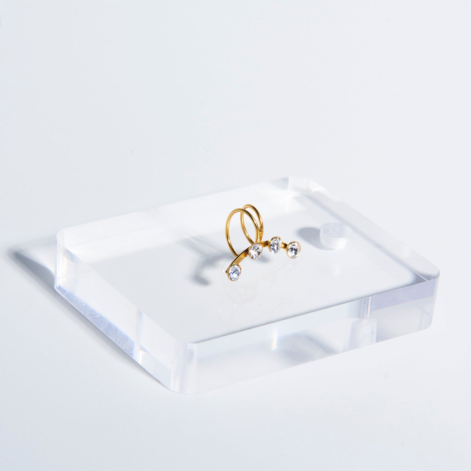 Cuff Earring with Four Zirconias