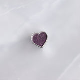 Charm with Pet Ashes in Silver Heart
