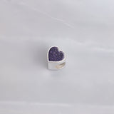 Charm with Pet Ashes in Silver Heart