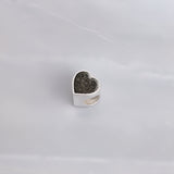 Charm with Pet Ashes in Silver Heart
