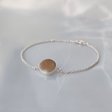Bracelet with Fur · Circle or Heart of Silver with Your Pet's Fur