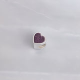 Charm with Pet Ashes in Silver Heart