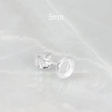 Earrings with Ashes in Silver Circle
