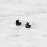 Earrings with Ashes in Silver Hearts