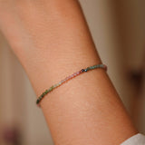 Natural Polished Stone Bracelet - Tourmaline