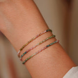 Natural Polished Stone Bracelet - Tourmaline