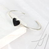Bracelet with Ashes in Silver Heart and Solid Ring