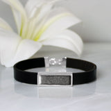 Bracelet with Ashes in Rectangular Silver