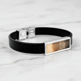 Pet Hair Bracelet in Silver Rectangle
