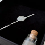 Pet Ashes Bracelet in Silver Circle