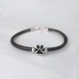Charm with Ashes in Silver Paw Print