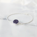 Pet Ashes Bracelet in Silver Circle