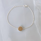 Bracelet with Sand · Silver Circle with Sand or Soil