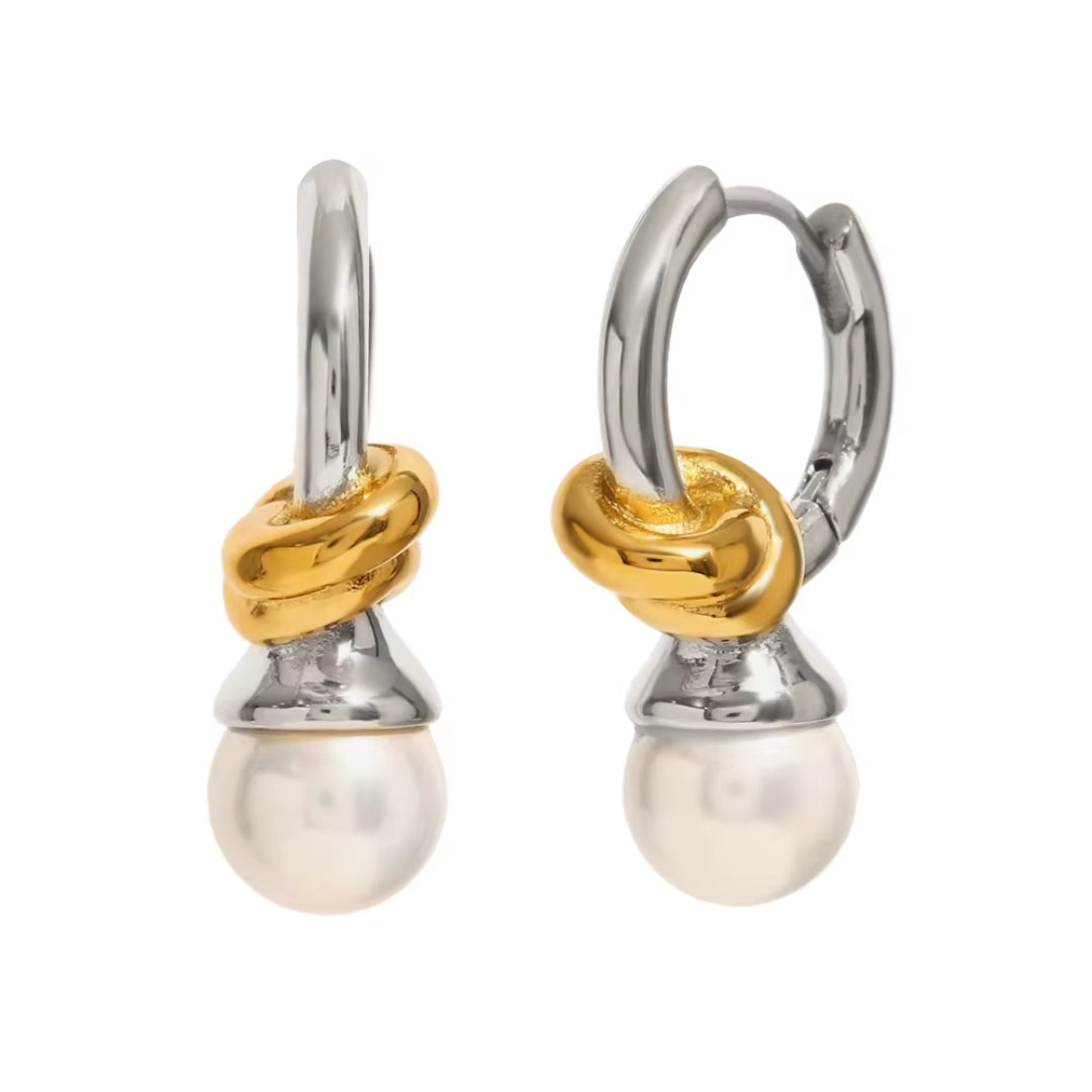 Twist & Pearl Earrings