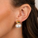 Golden Pearl Earrings