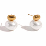 Golden Pearl Earrings