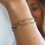 Natural Polished Stone Bracelet - Tourmaline