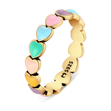 Colourful Hearts Ring