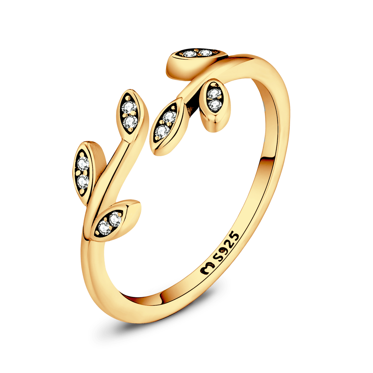 Shiny Leaf Ring