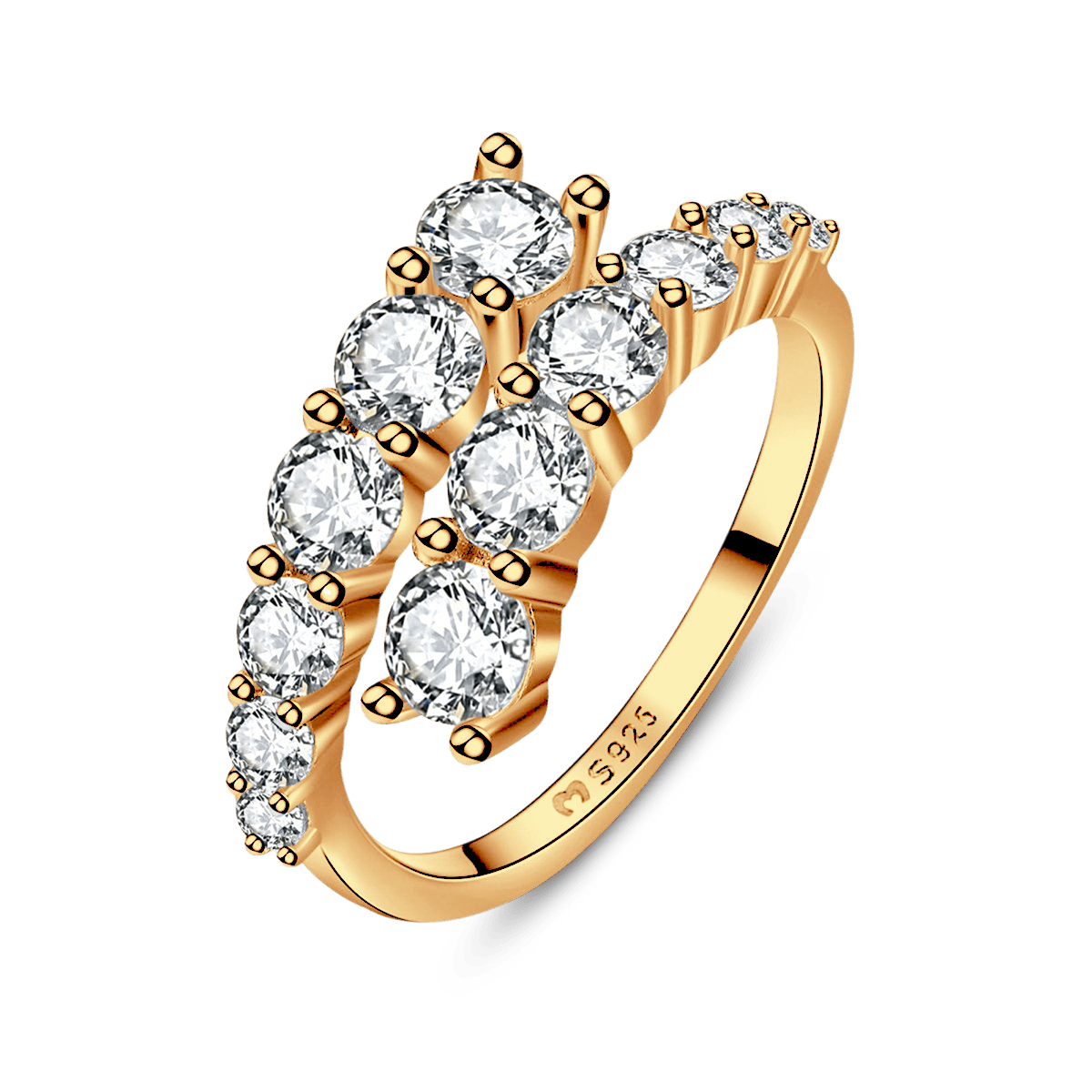 Screw Ring with Cubic Zirconia