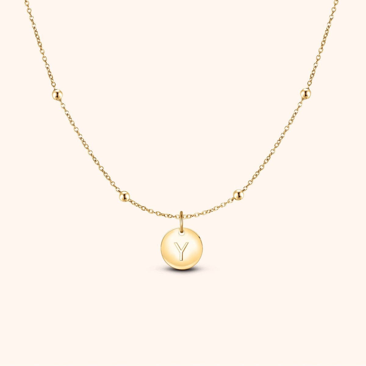 Initial Circle Necklace