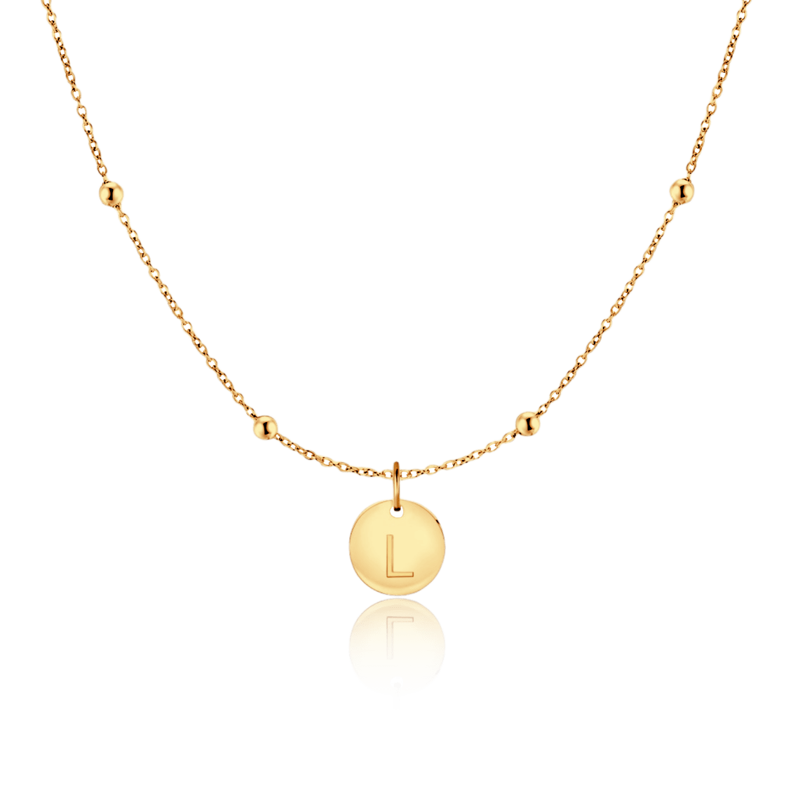 Initial Circle Necklace