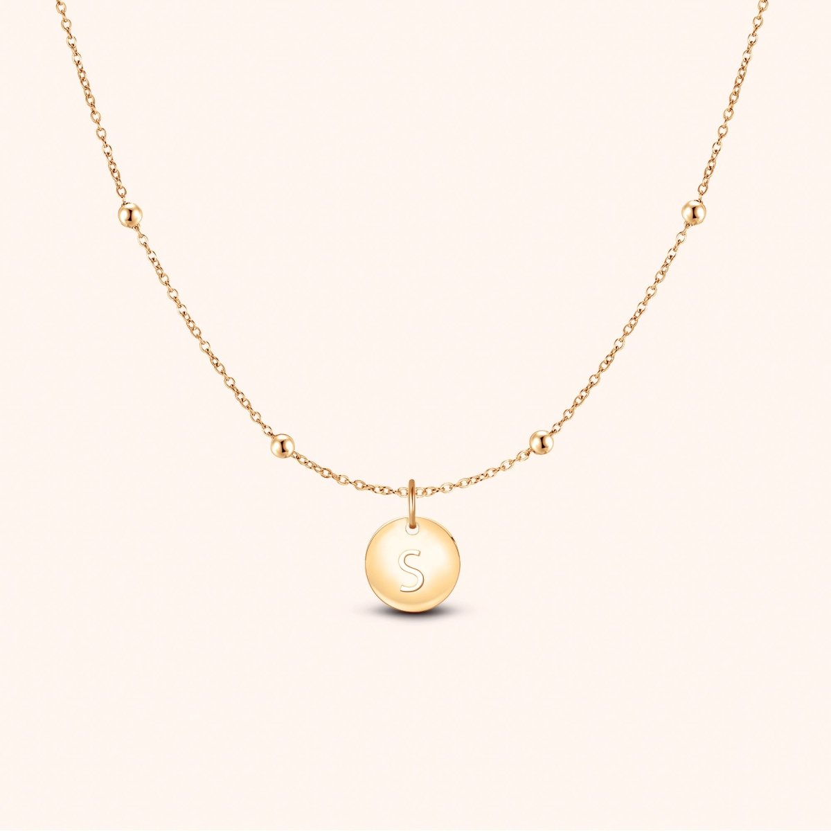 Initial Circle Necklace