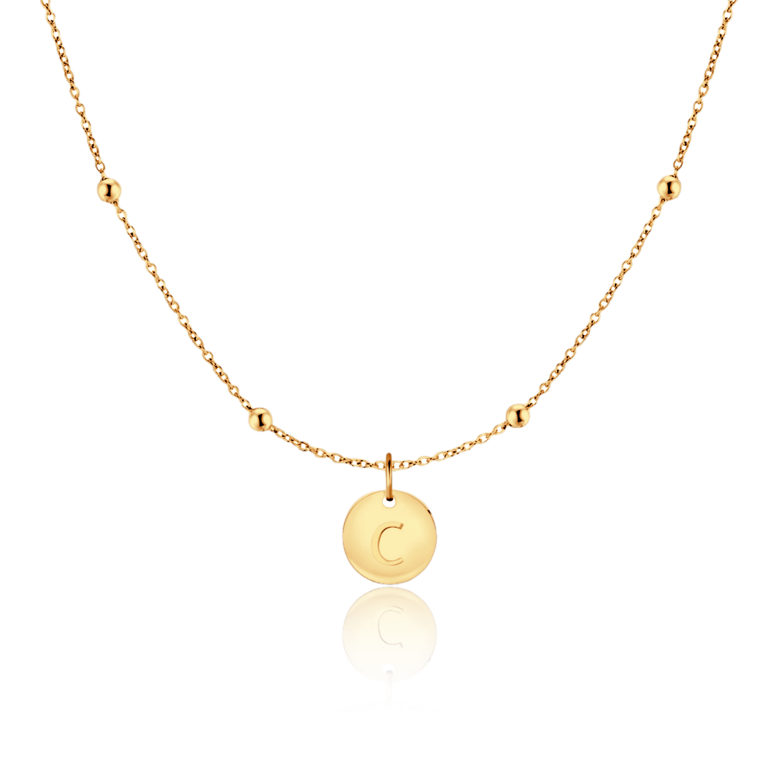 Initial Circle Necklace