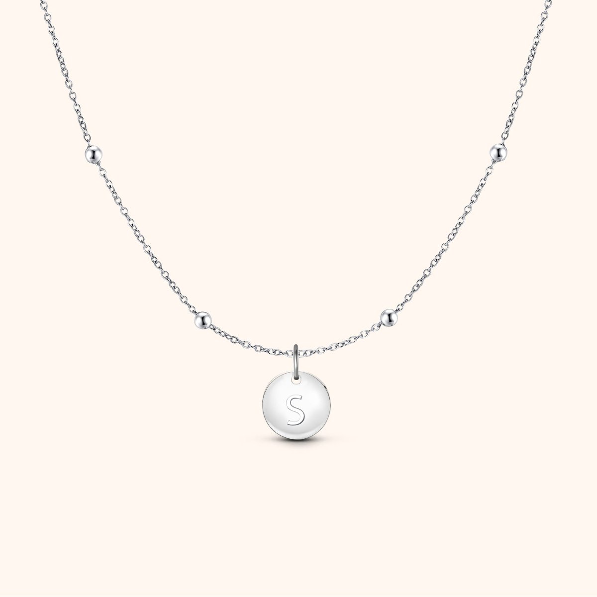 Initial Circle Necklace