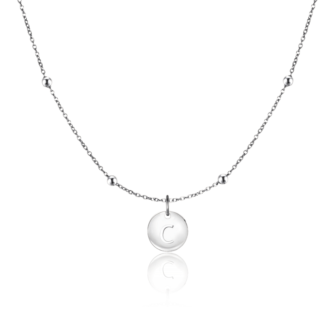 Initial Circle Necklace