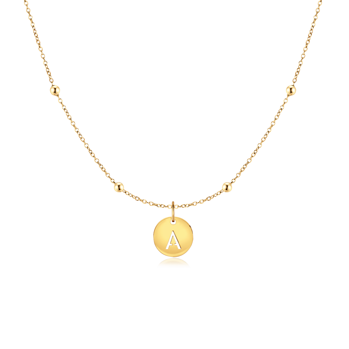 Initial Circle Necklace