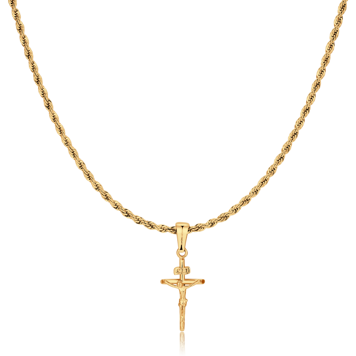 Men's BRAVE Cross Corpus Necklace