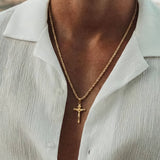 Men's BRAVE Cross Corpus Necklace