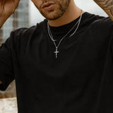 Men's BRAVE Jesus Christ Cross Necklace