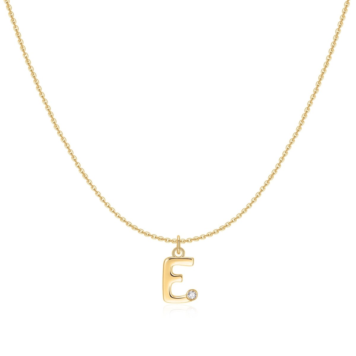 Initial Glitter Necklace