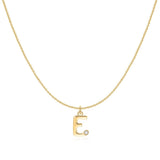 Initial Glitter Necklace