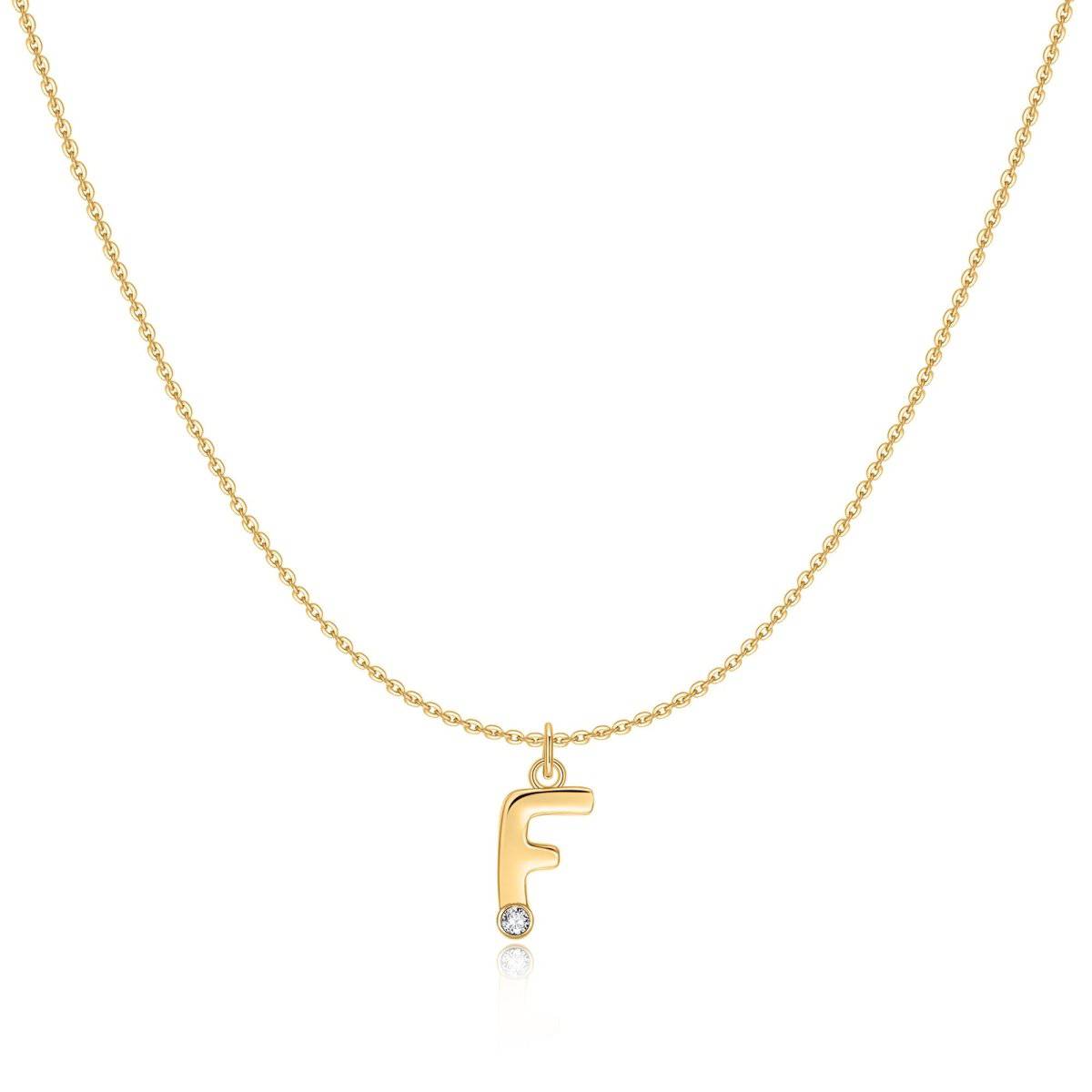 Initial Glitter Necklace