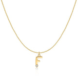 Initial Glitter Necklace