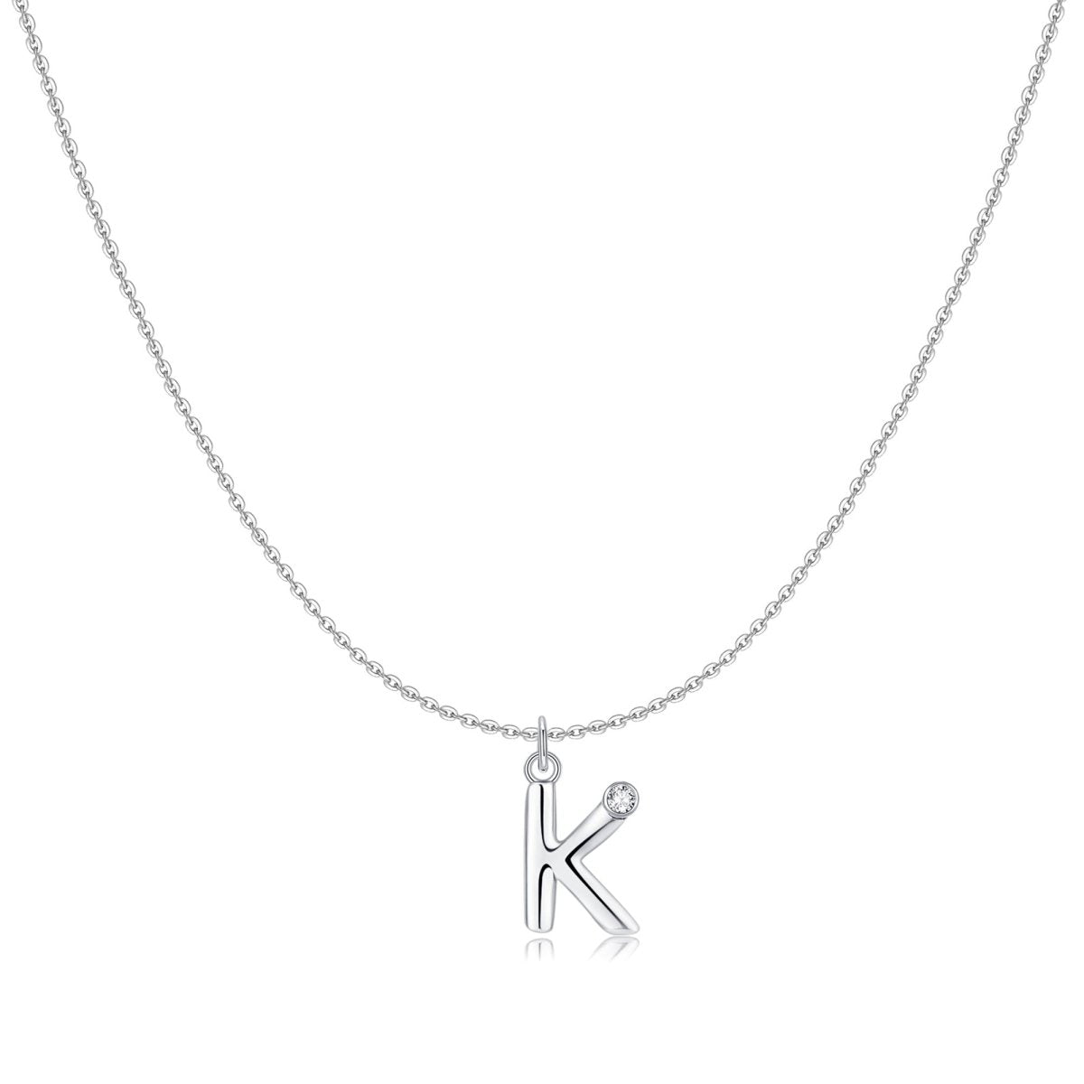Initial Glitter Necklace