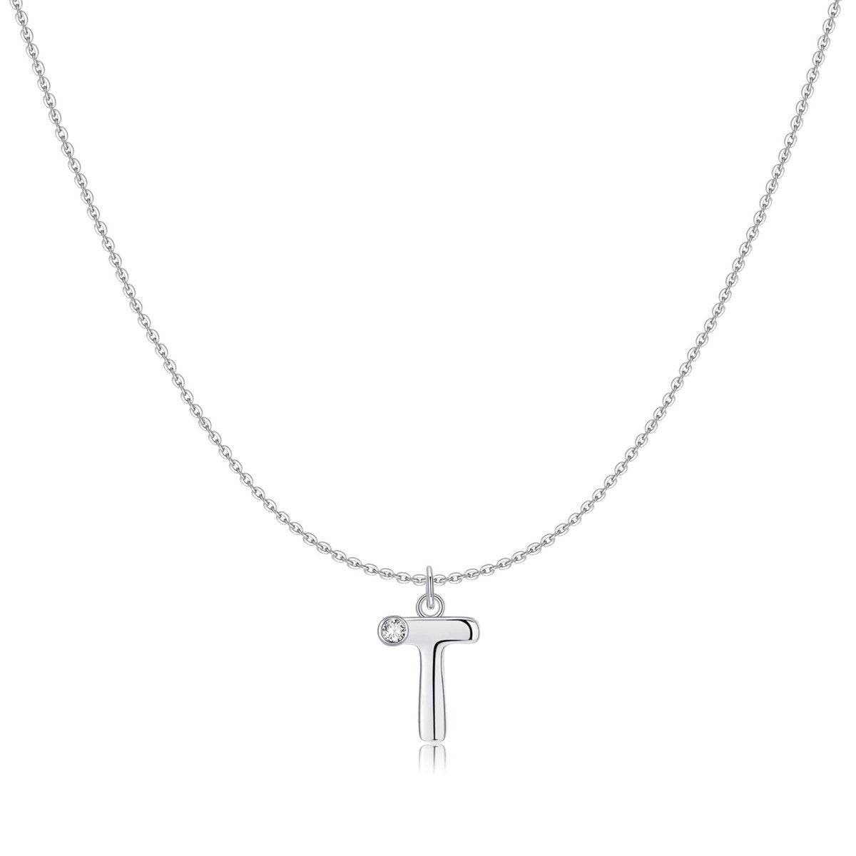 Initial Glitter Necklace