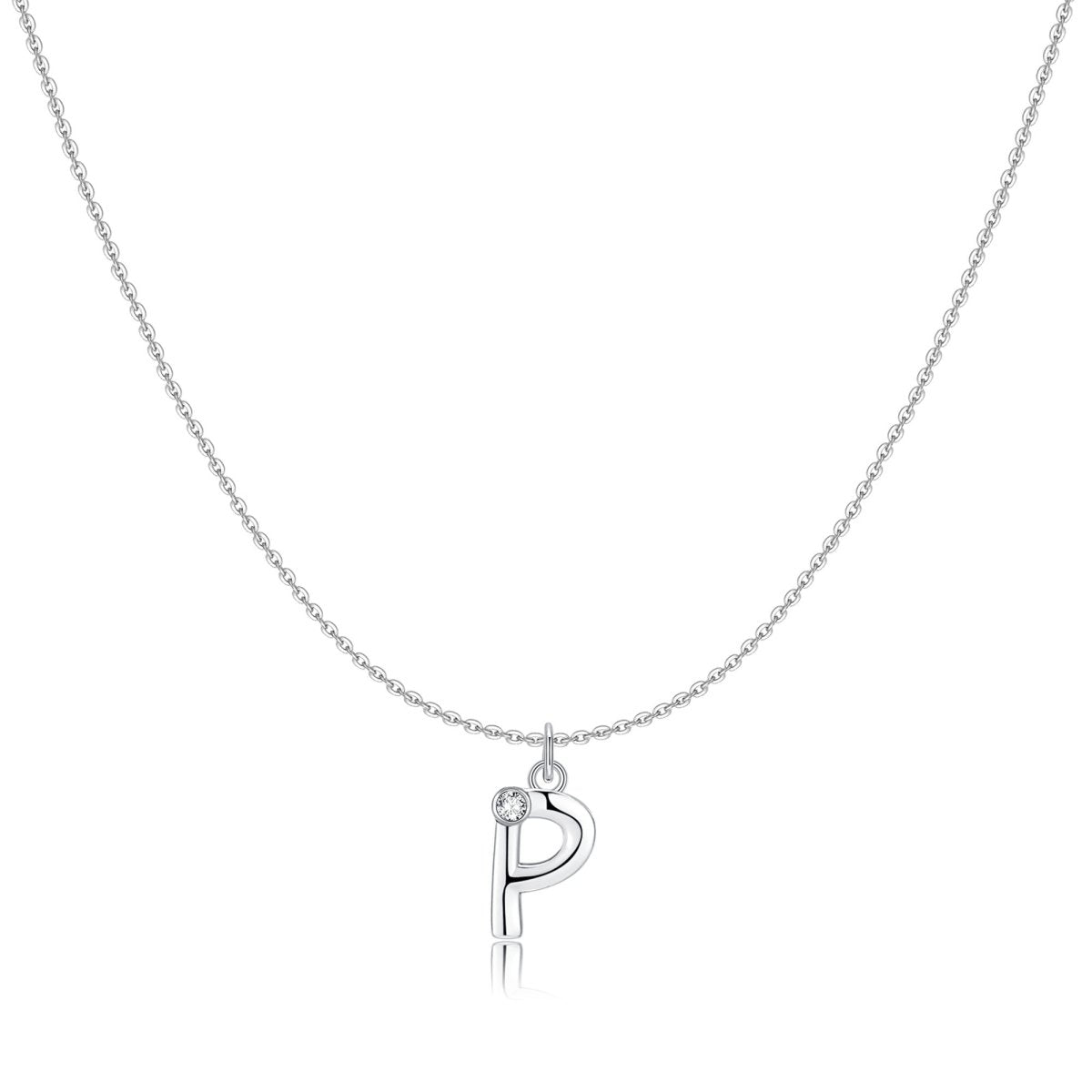 Initial Glitter Necklace