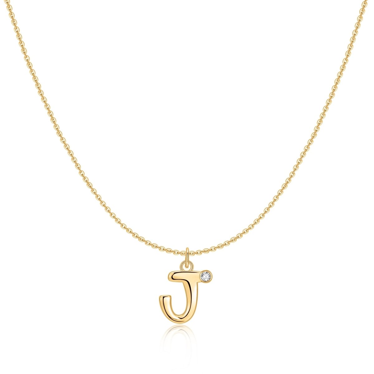 Initial Glitter Necklace